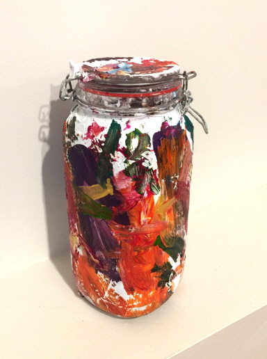 Vase I, acrylic on papermache